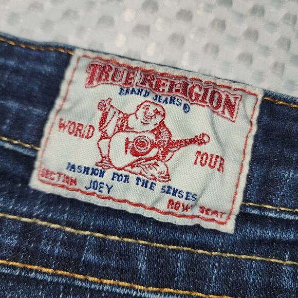 TRUE RELIGION EUC WOMEN'S SIZE 29 JOEY FLARE DENIM BLUE JEANS - Picture 10 of 10